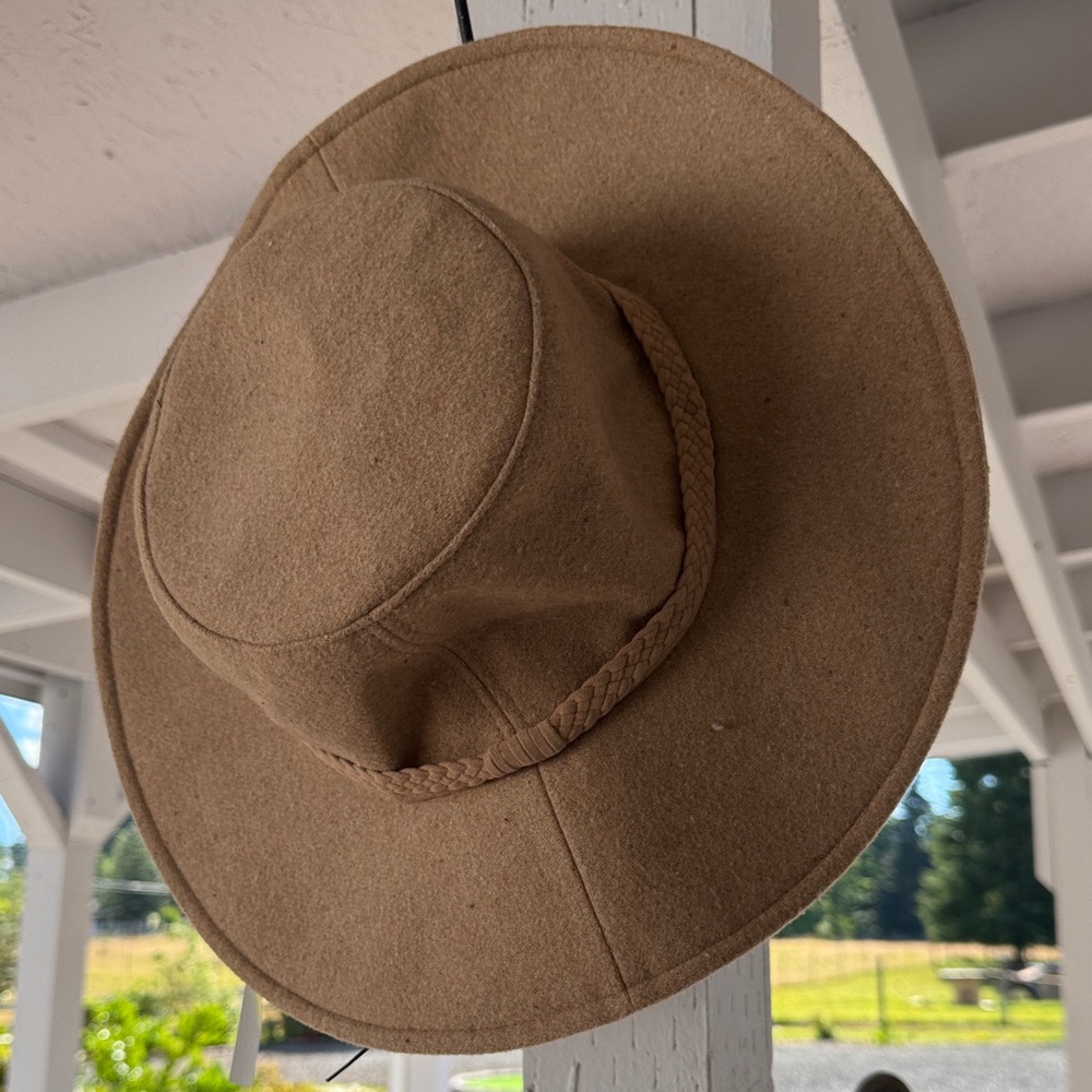 ASN Floppy Brimmed Felt Hat with Braided Band